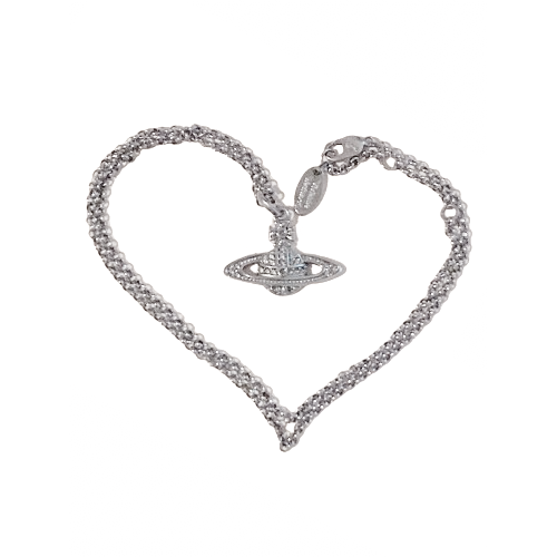 A silver bas necklace from Vivienne Westwood.