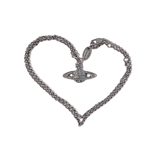 A silver bas necklace from Vivienne Westwood.