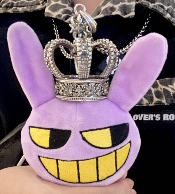 A picture of Jax wearing the crown.