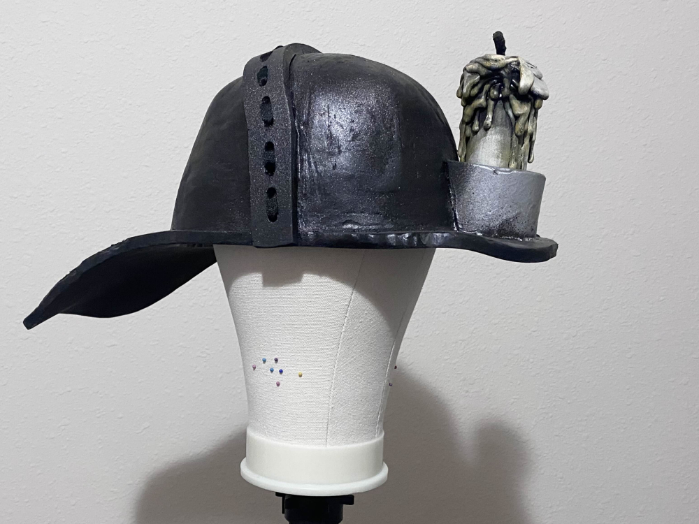 A picture of my costume's helmet facing right.